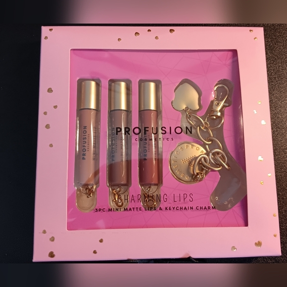 Profusion Cosmetics Other - 3 Pc Lip Set & Keychain Charm (NEW)